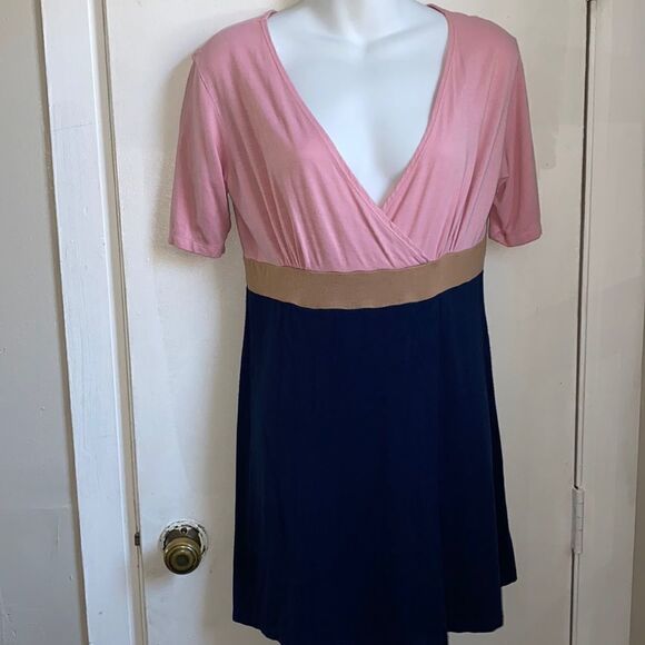 SOFT SURROUNDINGS Colorblock Split Front Tunic-S - Picture 1 of 5